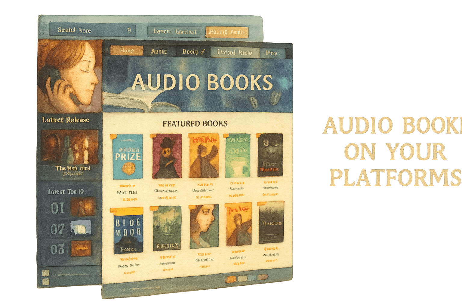 Audio Streaming Illustration