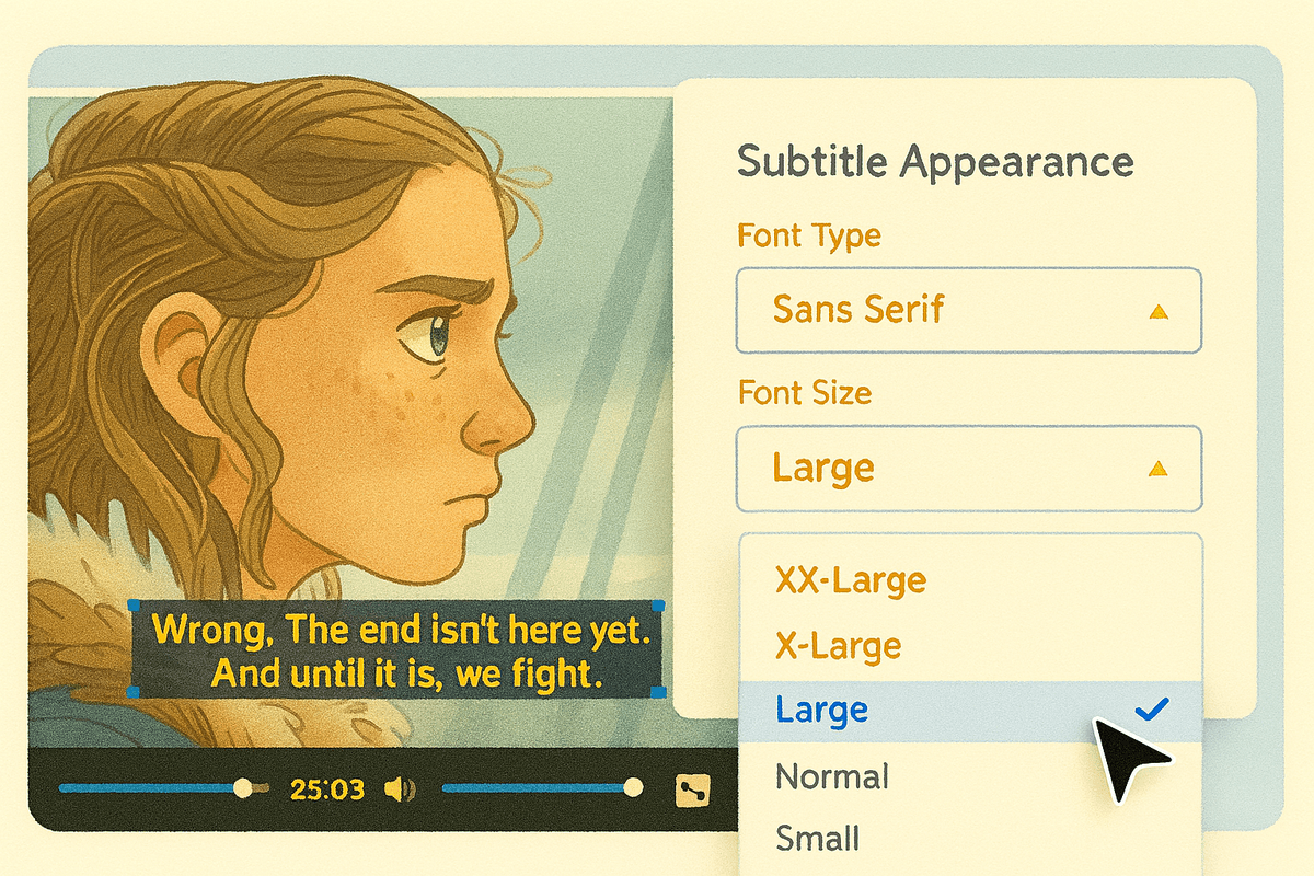 Manage Subtitle Settings