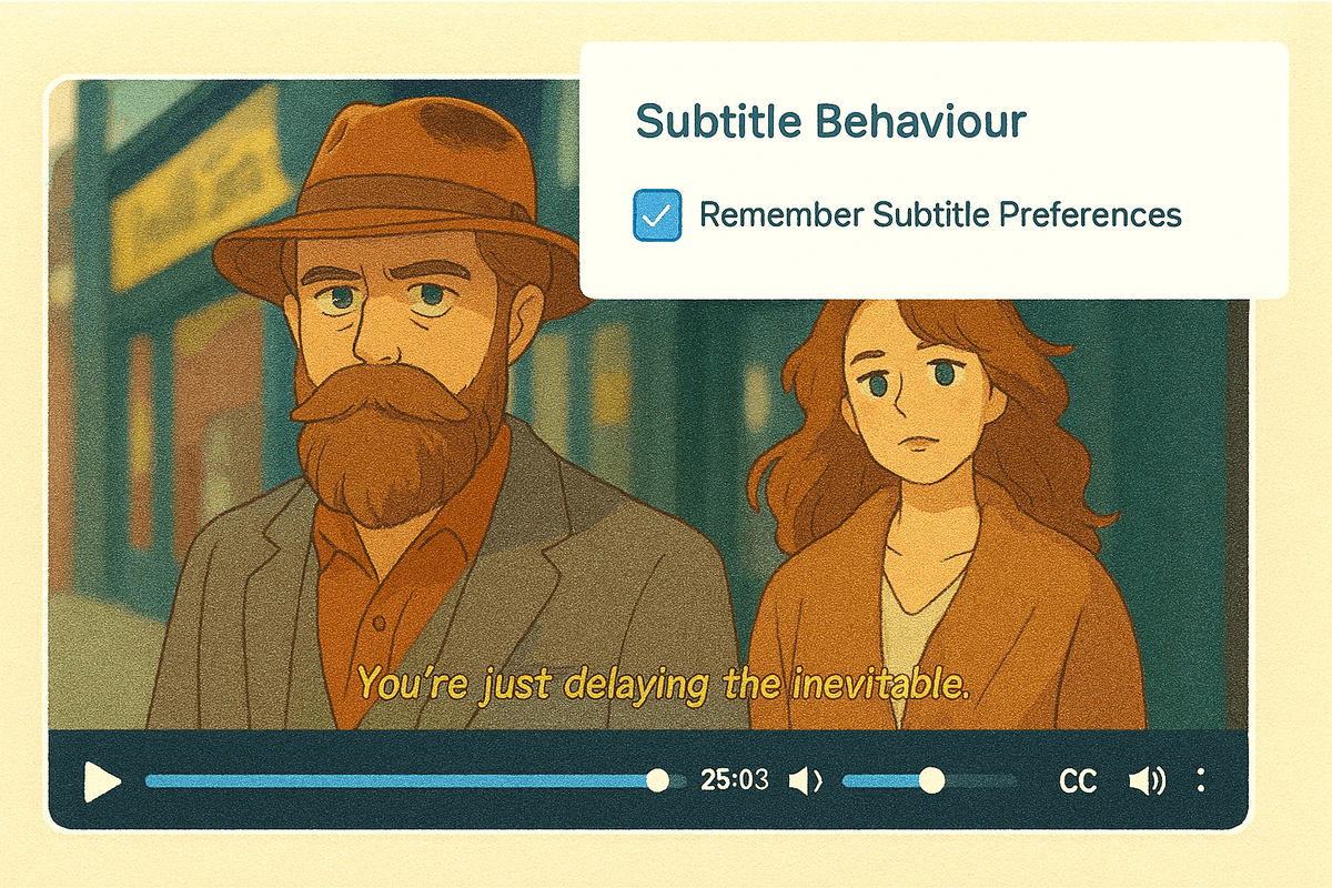 Remember Subtitle Preferences