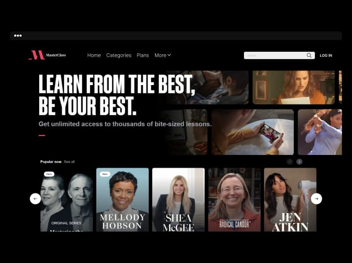 Launch an Online Educational Platform like Masterclass